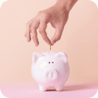 Piggy bank symbolising savings